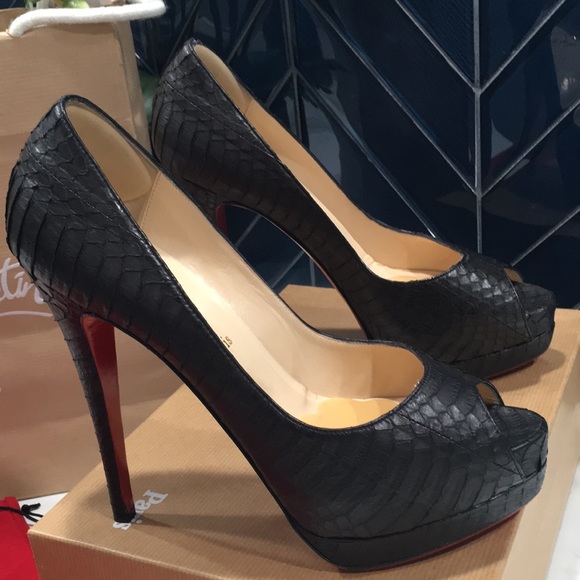 Christian Louboutin Altadama 140 Watersnake Black - Picture 13 of 16